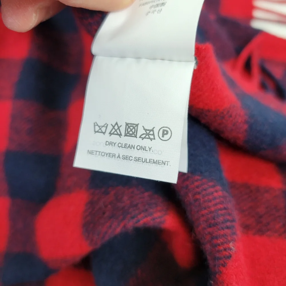 J. Crew 100% Wool Large Scarf Throw Like New